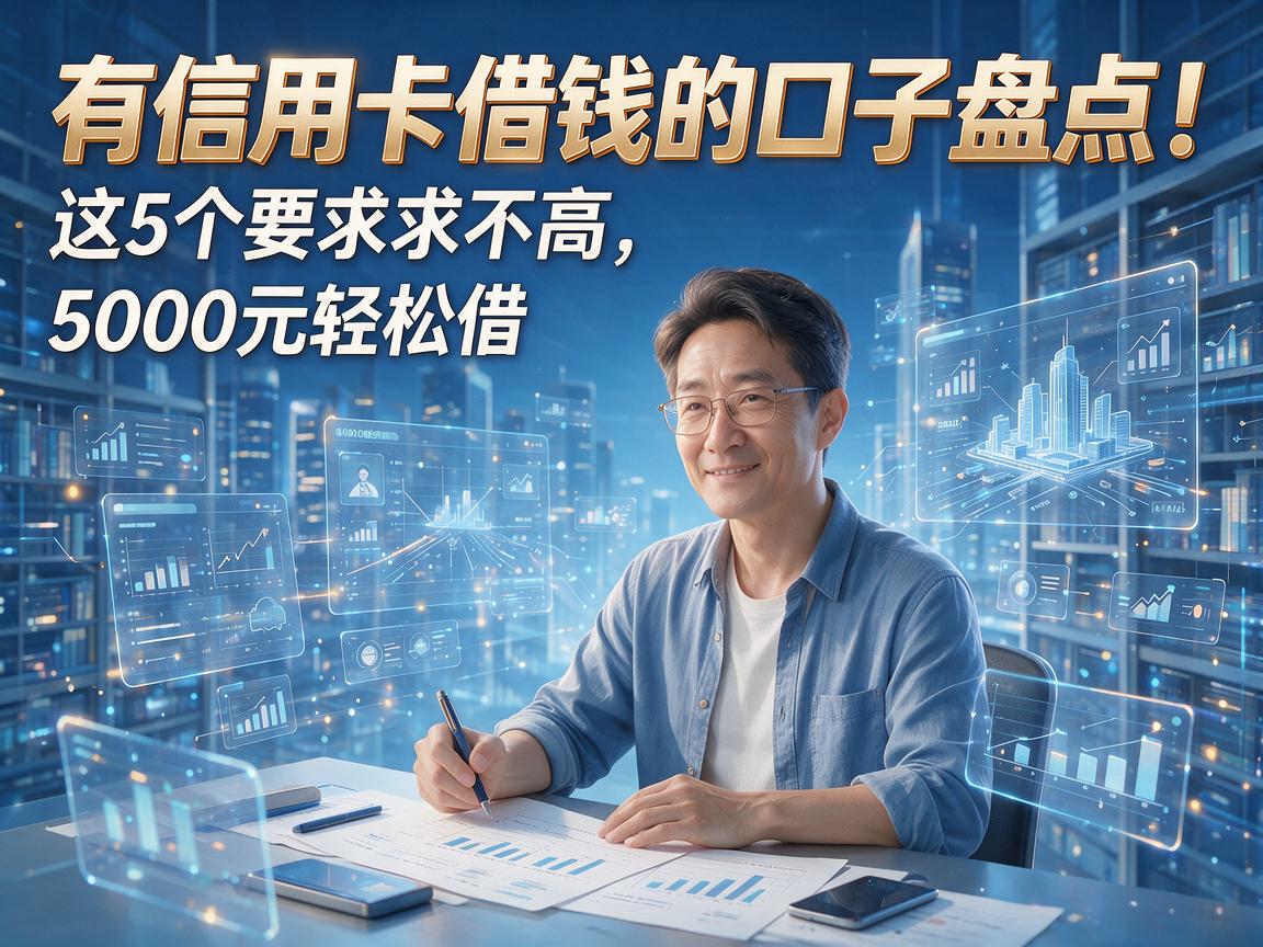 有信用卡借钱的口子盘点！这5个要求不高，5000元轻松借