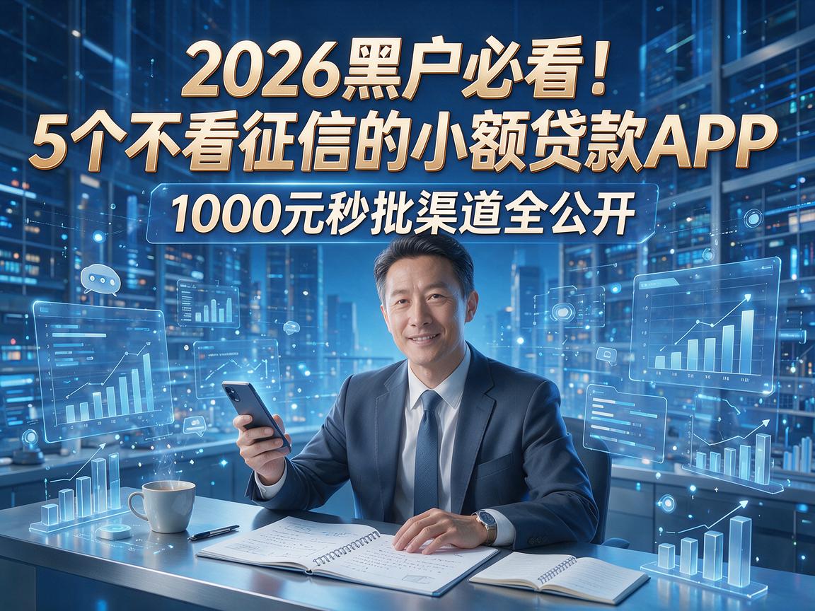 2026黑户必看!5个不看征信的小额贷款APP,1000元秒批渠道全公开