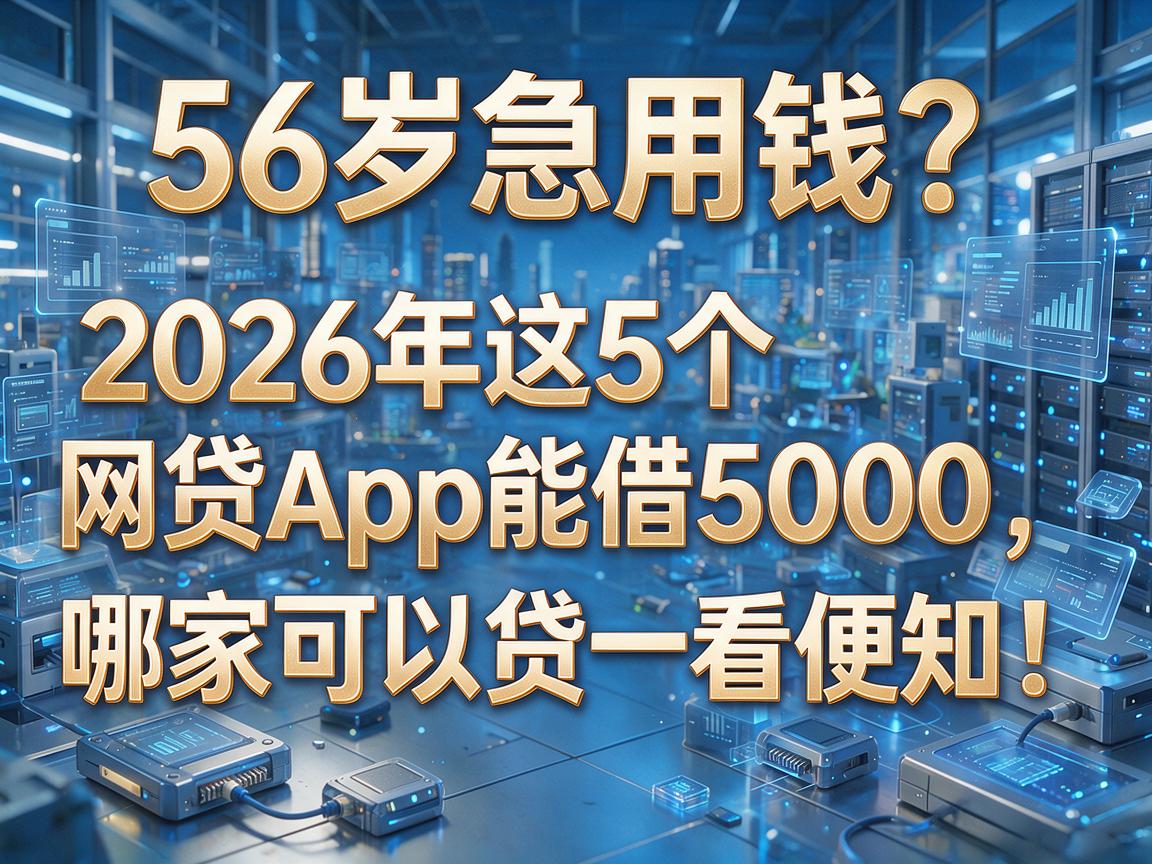 56岁急用钱？2026年这5个网贷App能借5000，哪家可以贷一看便知！