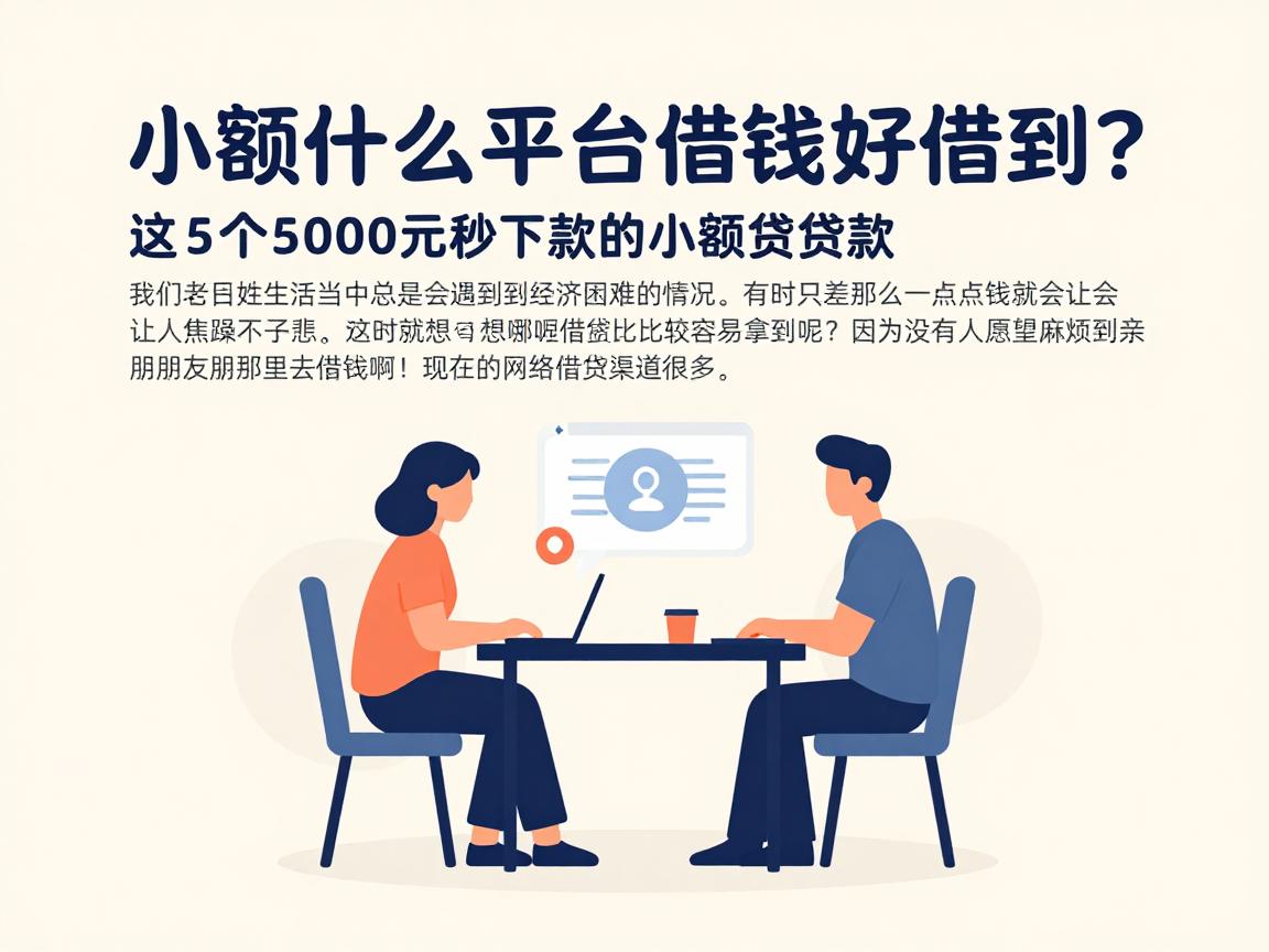 小额什么平台借钱好借到？这5个5000元秒下款的小额贷款口子应急超实用
