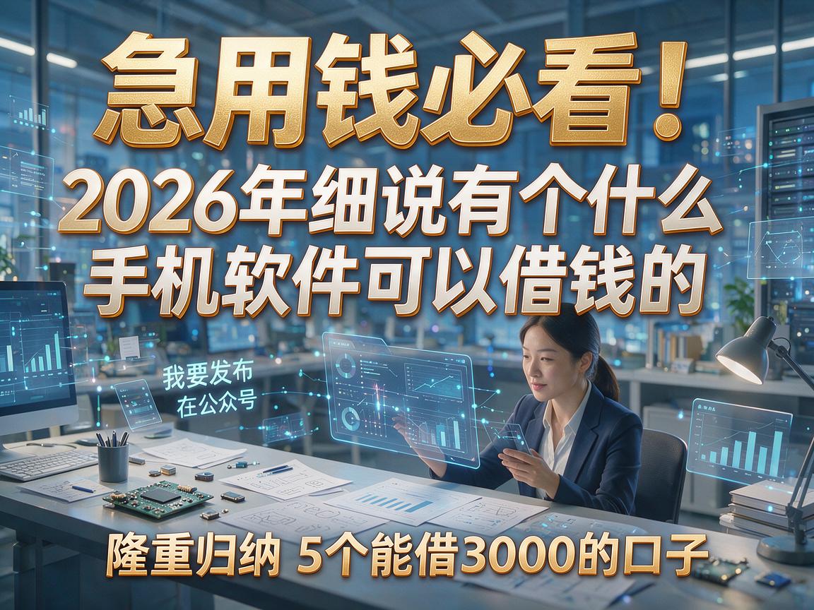 急用钱必看！2026年细说有个什么手机软件可以借钱的，隆重归纳5个能借3000的口子