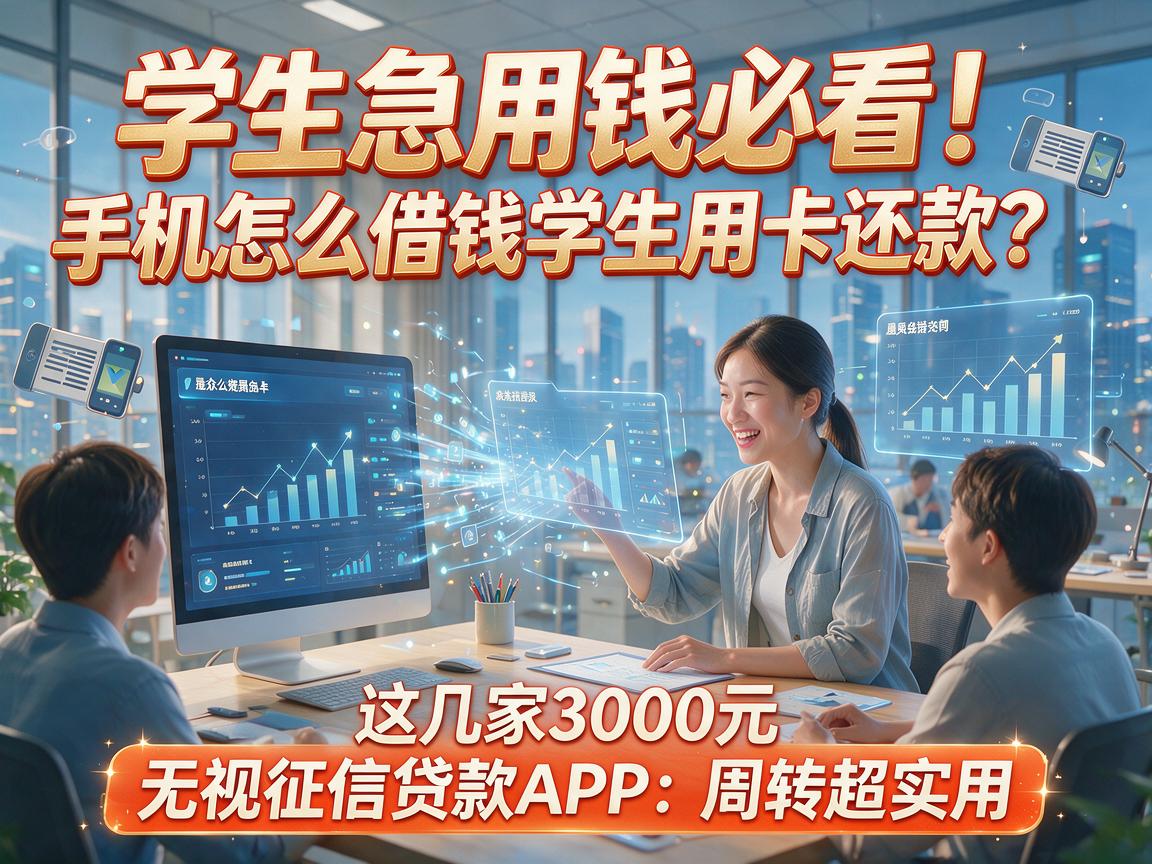 学生急用钱必看！手机怎么借钱学生用卡还款？推荐这几家3000元无视征信贷款APP，周转超实用