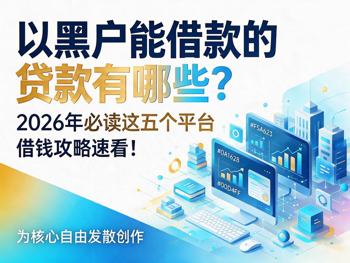黑户能借款的贷款有哪些？2026年必读这五个平台，借钱攻略速看！