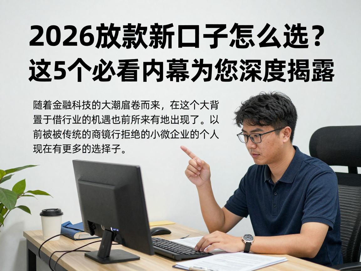 2026放款新口子怎么选？这5个必看内幕为您深度揭露！