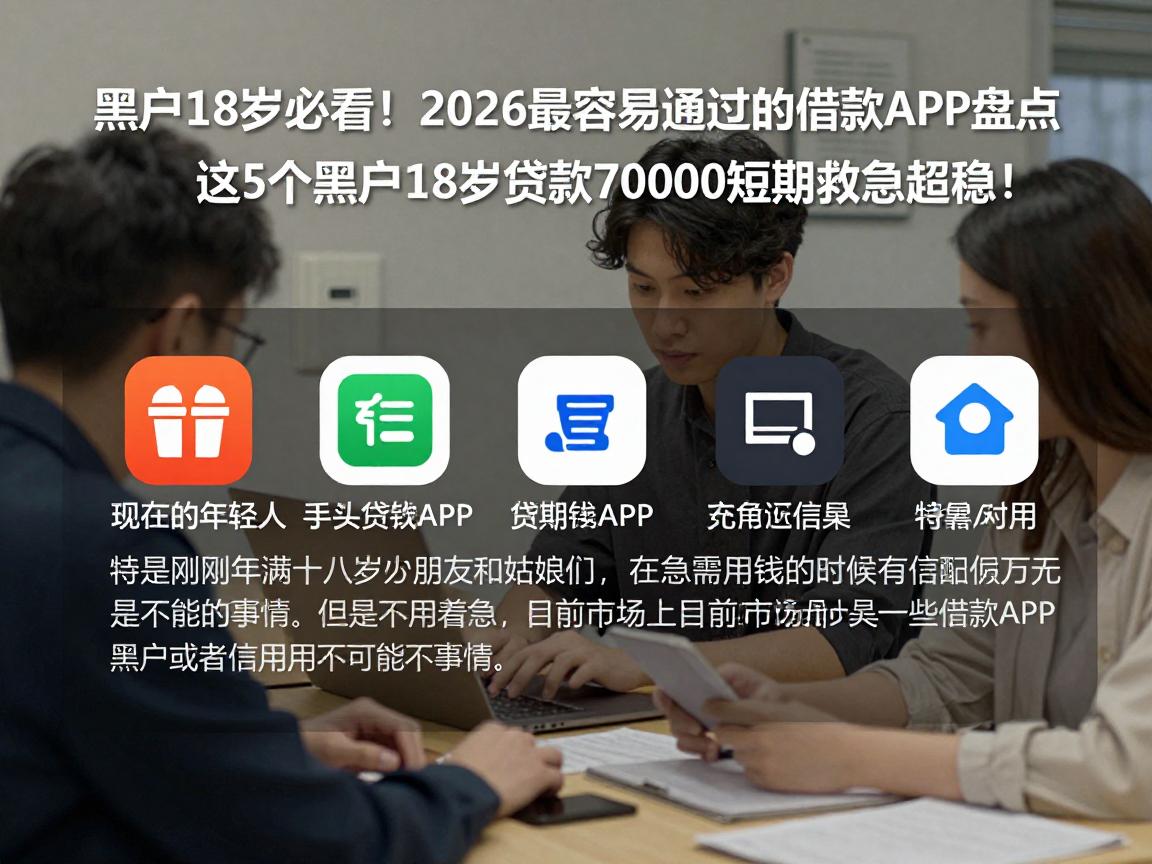 黑户18岁必看！2026最容易通过的借款APP盘点，这5个黑户18岁贷款7000易过口子，短期救急超稳！