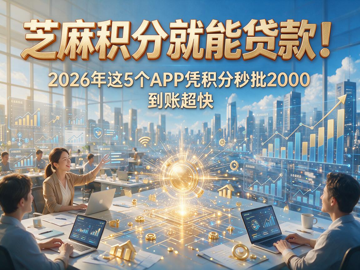 芝麻积分就能贷款！2026年这5个APP凭积分秒批2000，到账超快