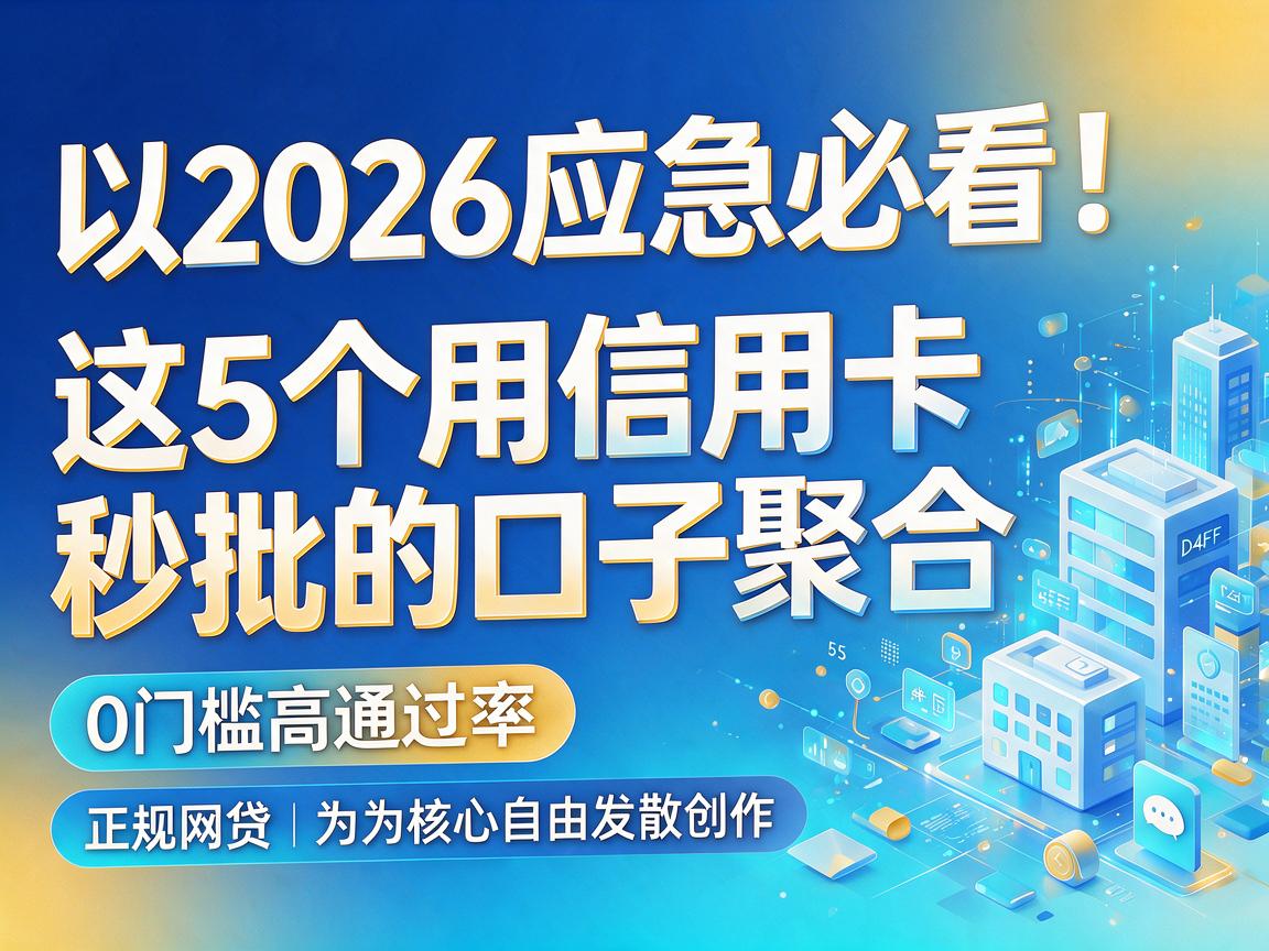 2026应急必看！这5个用信用卡秒批的口子聚合，0门槛高通过率正规网贷
