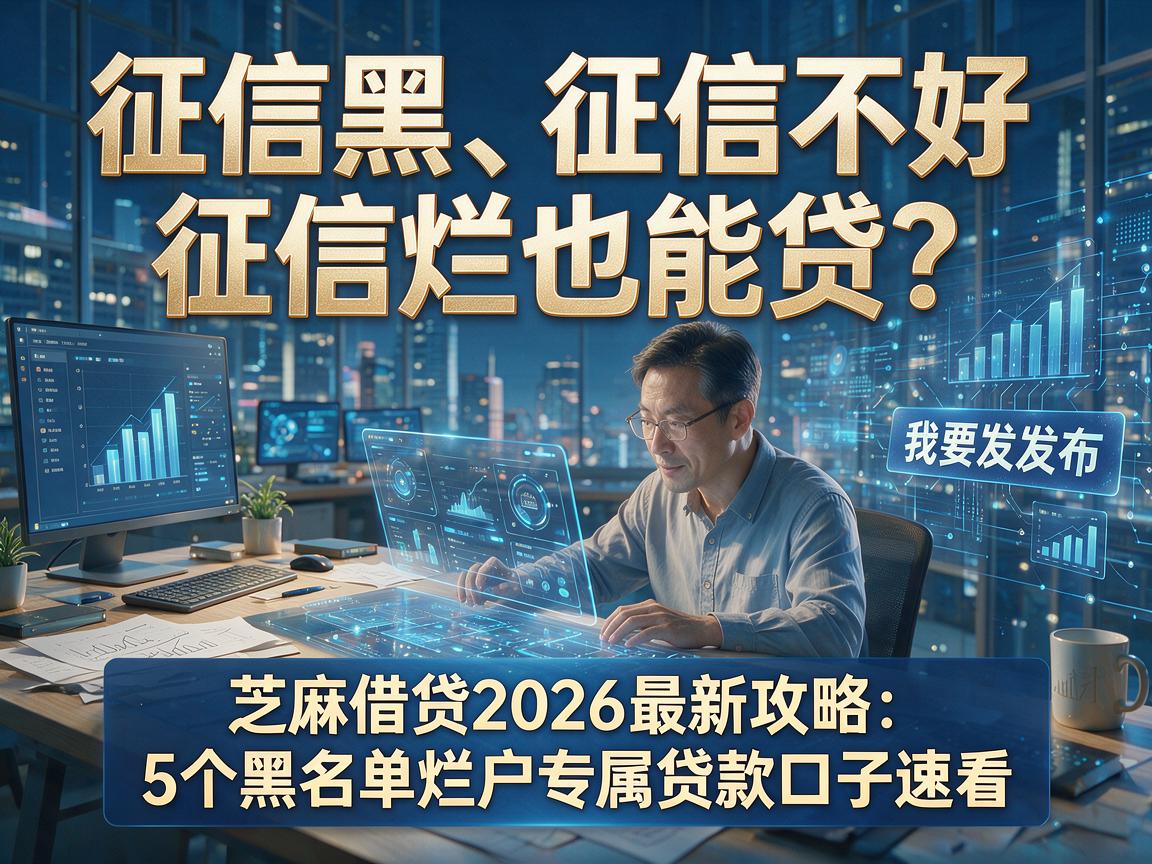 征信黑、征信不好、征信烂也能贷?芝麻借贷2026最新攻略:5个黑名单烂户专属贷款口子速看