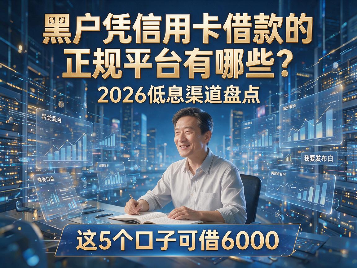 黑户凭信用卡借款的正规平台有哪些？2026低息渠道盘点，这5个口子可借6000