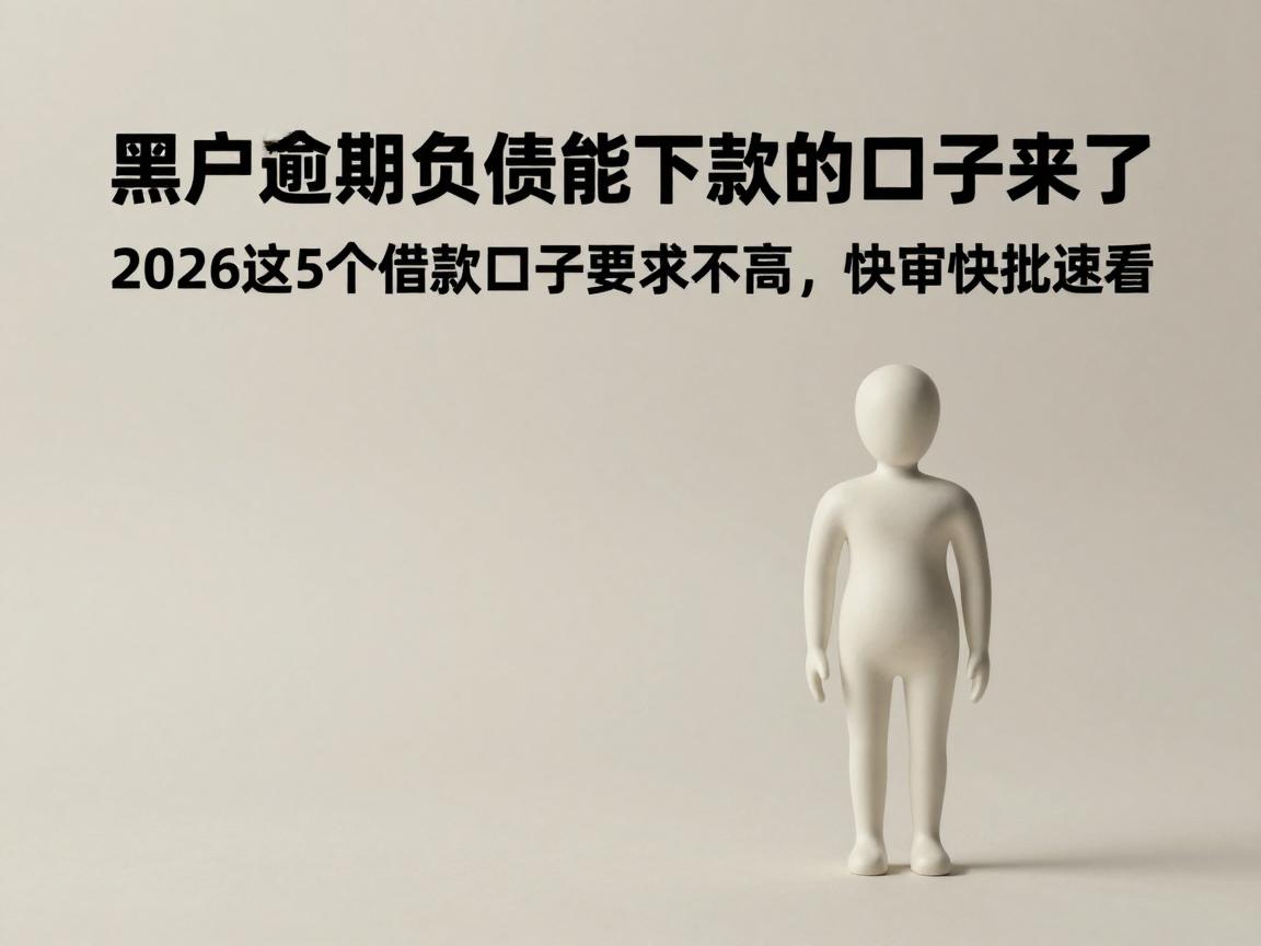 黑户逾期负债能下款的口子来了！2026这5个借款口子要求不高，快审快批速看