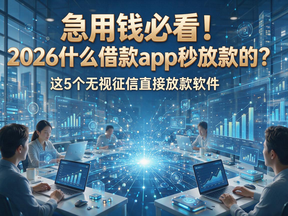 急用钱必看！2026什么借款app秒放款的？这5个无视征信直接放款软件适配所需
