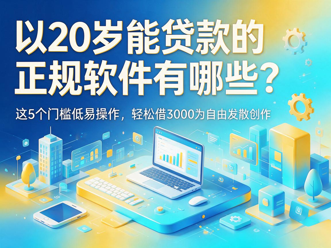 20岁能贷款的正规软件有哪些？这5个门槛低易操作，轻松借3000