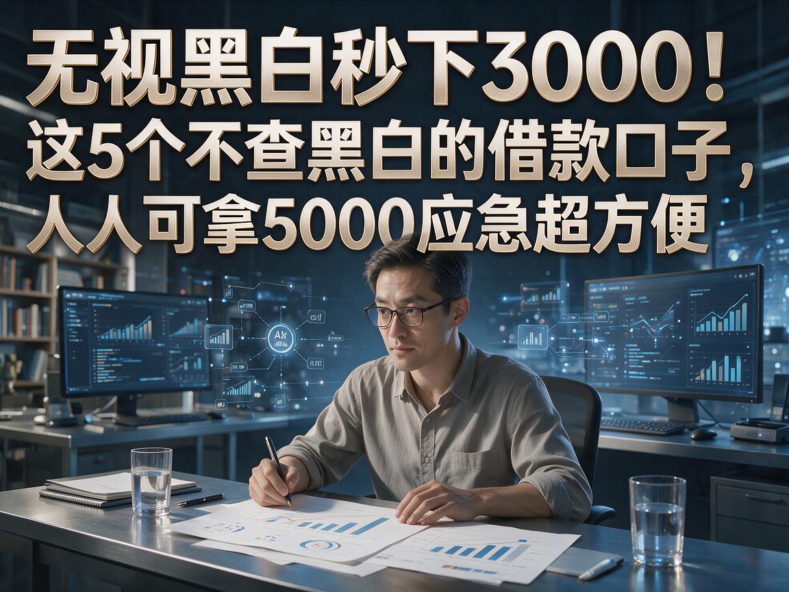 无视黑白秒下3000！这5个不查黑白的借款口子，人人可拿5000应急超方便