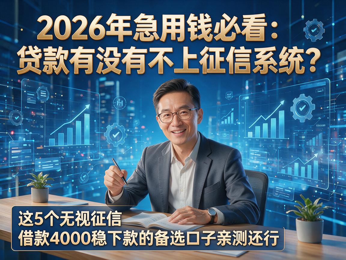 2026年急用钱必看：贷款有没有不上征信系统？这5个无视征信、借款4000稳下款的备选口子亲测还行