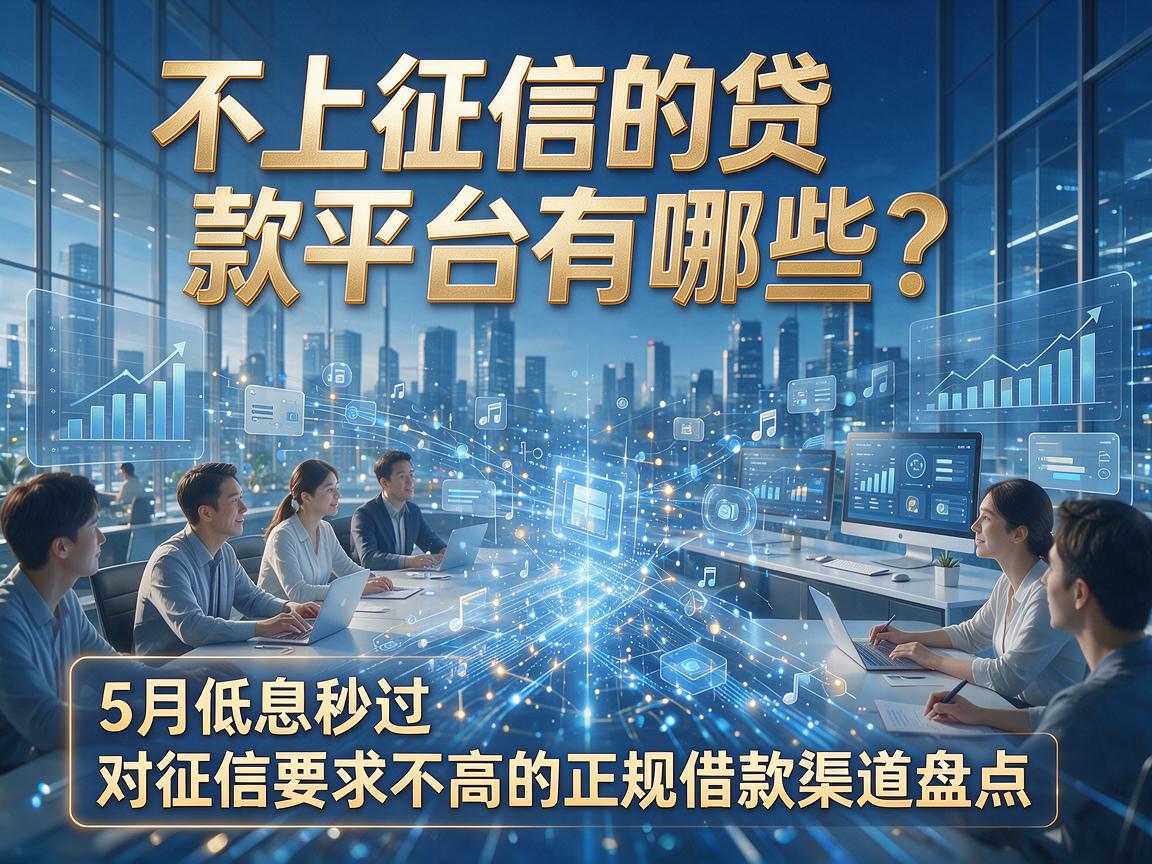 不上征信的贷款平台有哪些?5月低息秒过、对征信要求不高的正规借款渠道盘点