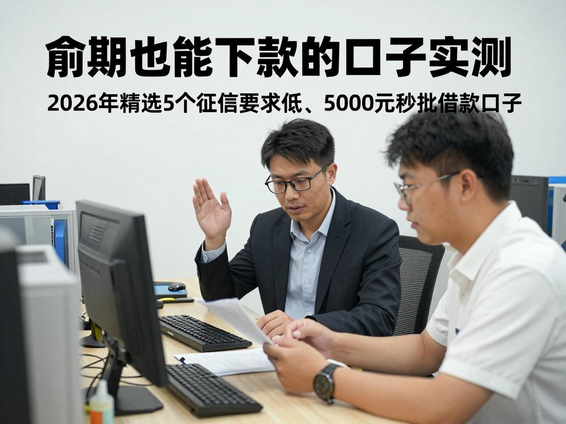 逾期也能下款的口子实测！2026年精选5个征信要求低、5000元秒批借款口子