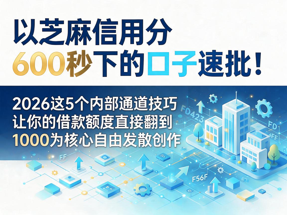 芝麻信用分600秒下的口子速批!2026这5个内部通道技巧让你的借款额度直接翻到1000