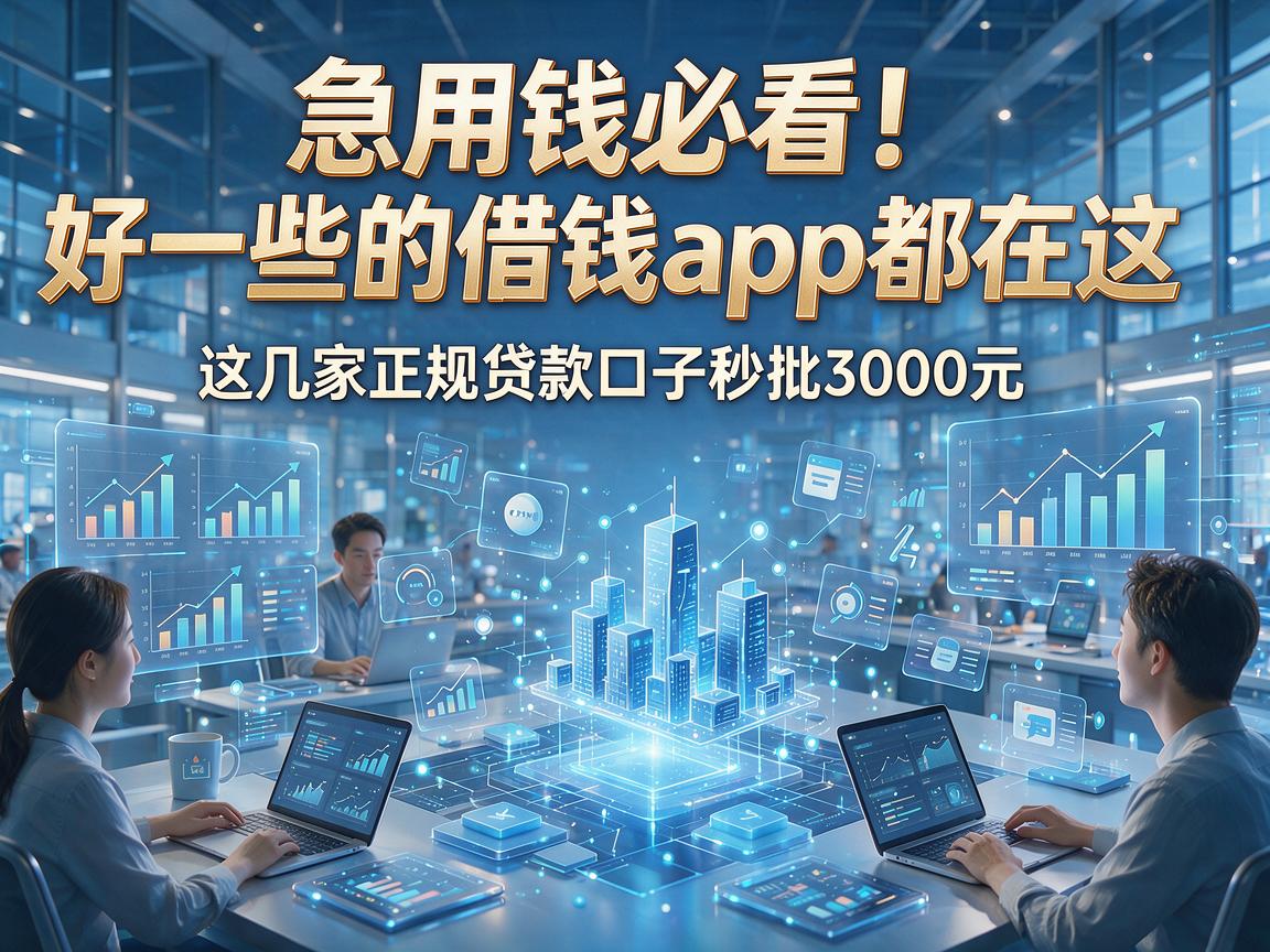 急用钱必看!好一些的借钱app都在这,这几家正规贷款口子秒批3000元