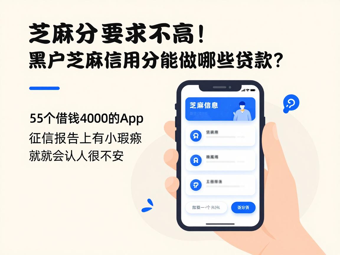 芝麻分要求不高！黑户芝麻信用分能做哪些贷款？这5个借钱4000的app短时调度超便捷
