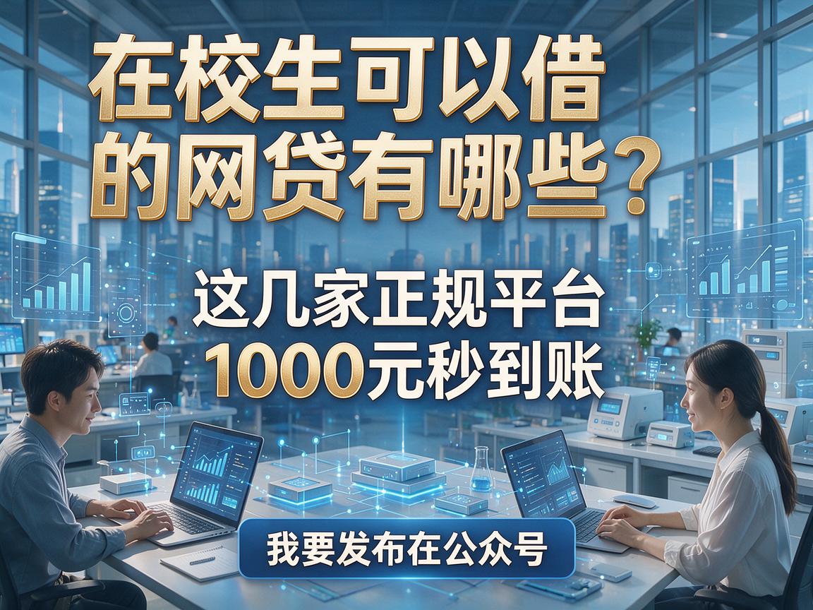 在校生可以借的网贷有哪些？这几家正规平台1000元秒到账