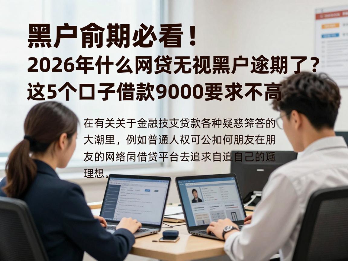 黑户逾期必看！2026年什么网贷无视黑户逾期了？这5个口子借款9000要求不高