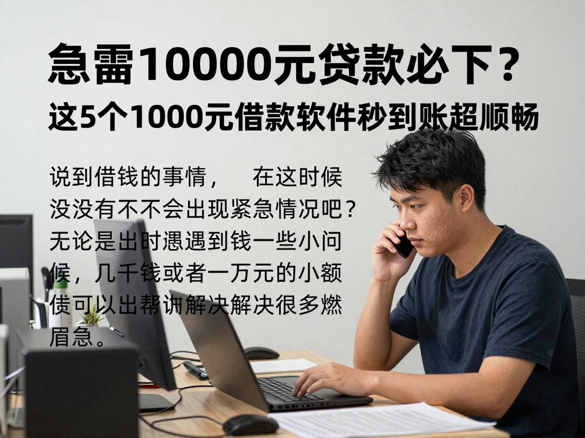 急需10000元贷款必下？这5个1000元借款软件秒到账超顺畅
