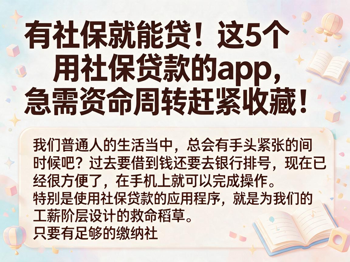 有社保就能贷!这5个用社保贷款的app,急需资金周转赶紧收藏