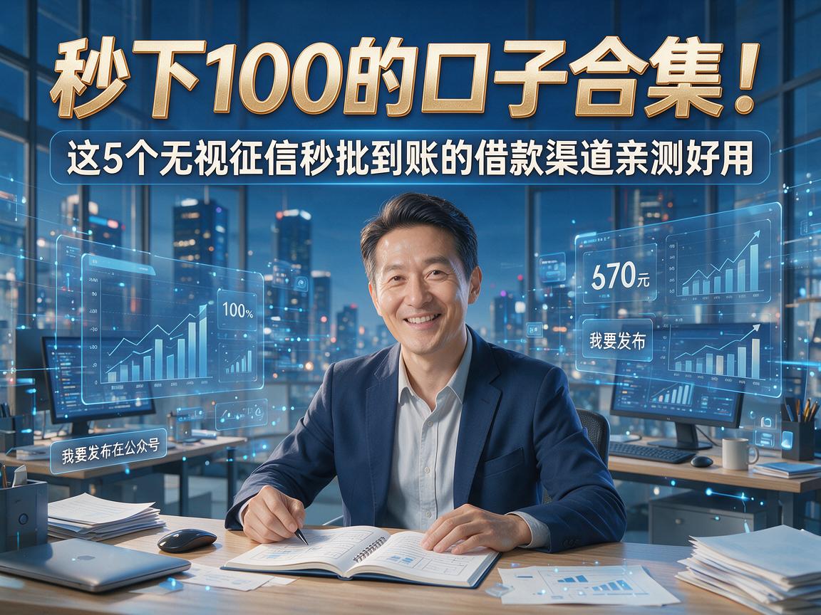 秒下100的口子合集！这5个无视征信秒批到账的借款渠道亲测好用