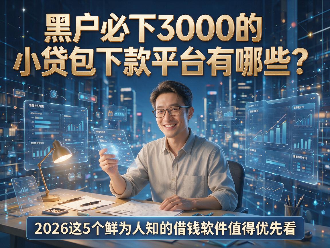 黑户必下3000的小贷包下款平台有哪些？2026这5个鲜为人知的借钱软件值得优先看