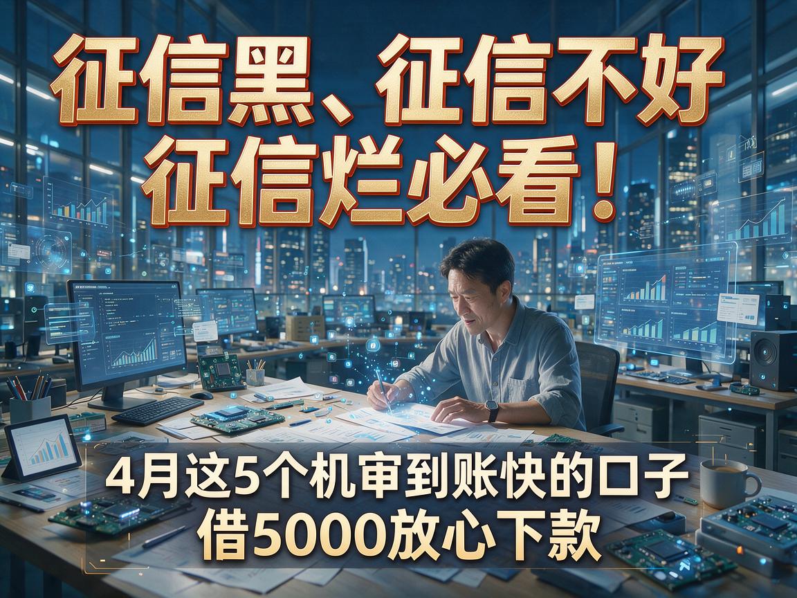 征信黑、征信不好、征信烂必看！4月这5个机审到账快的口子，借5000放心下款