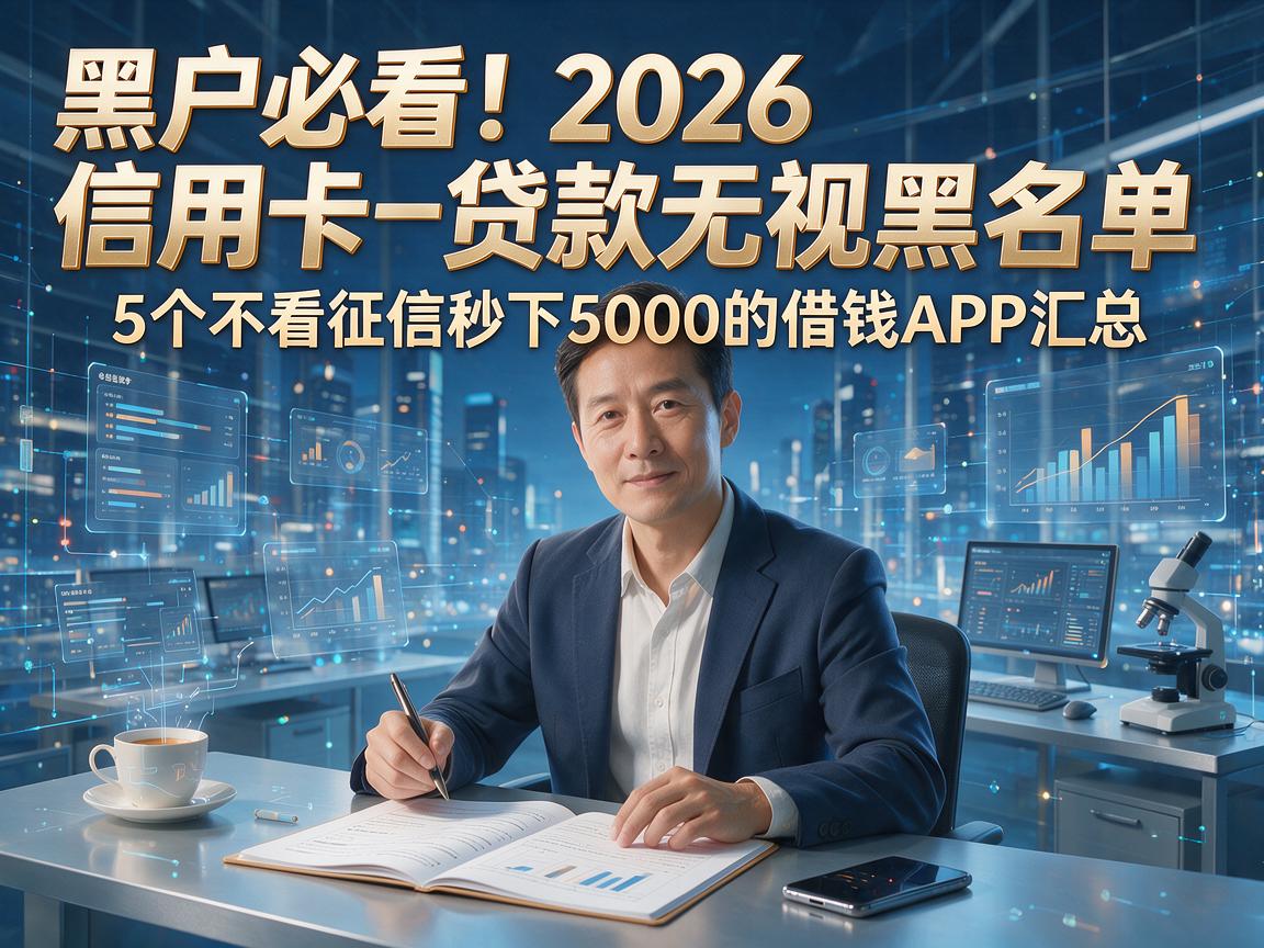 黑户必看！2026信用卡贷款无视黑名单，5个不看征信秒下5000的借钱APP汇总