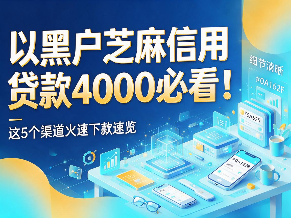 黑户芝麻信用贷款4000必看！这5个渠道火速下款速览