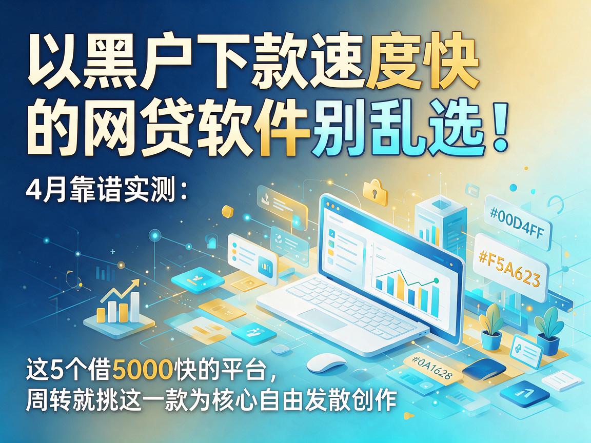 黑户下款速度快的网贷软件别乱选！4月靠谱实测：这5个借5000快的平台，周转就挑这一款