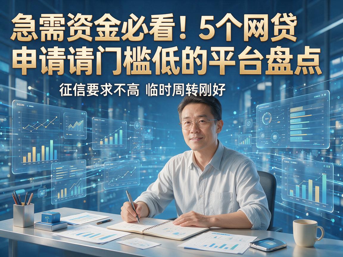 急需资金必看！5个网贷申请门槛低的平台盘点，征信要求不高临时周转刚好