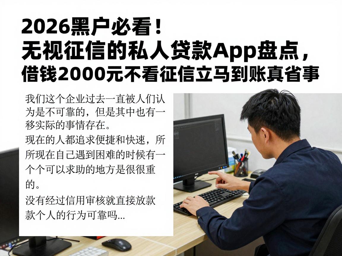 2026黑户必看！无视征信的私人贷款app盘点，借钱20000元不看征信立马到账真省事