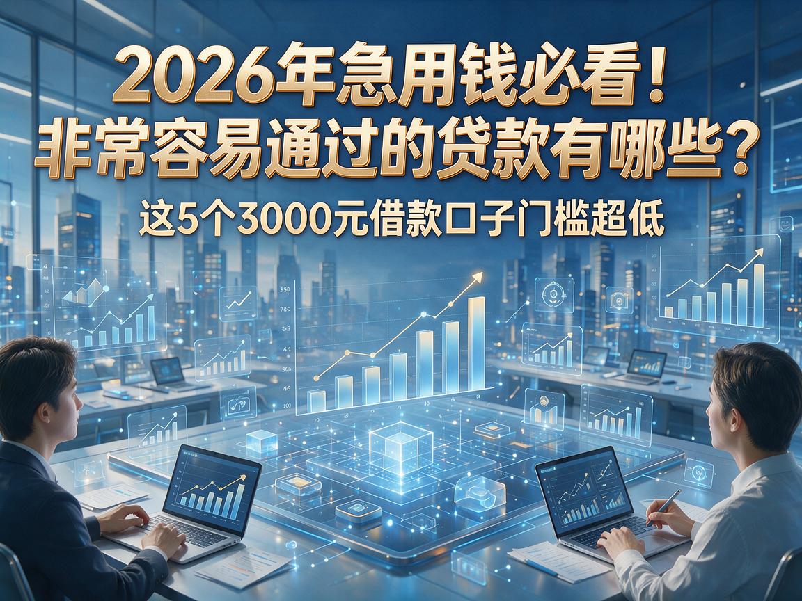 2026年急用钱必看！非常容易通过的贷款有哪些？这5个3000元借款口子门槛超低