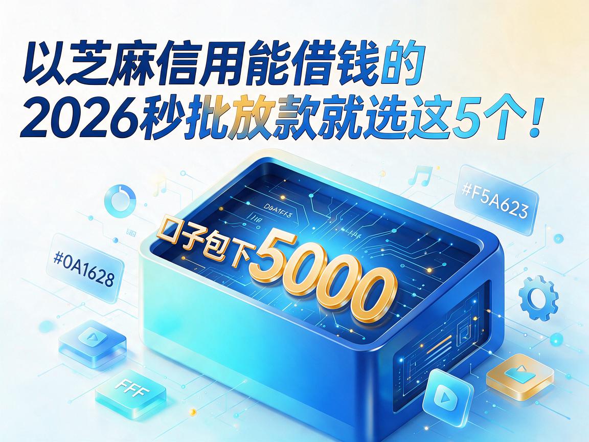 芝麻信用能借钱的口子包下5000，2026秒批放款就选这5个！