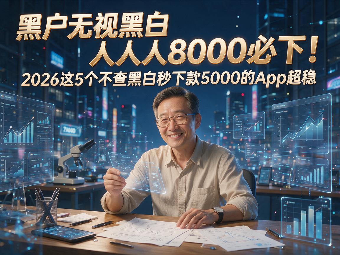 黑户无视黑白人人8000必下！2026这5个不查黑白秒下款5000的App超稳