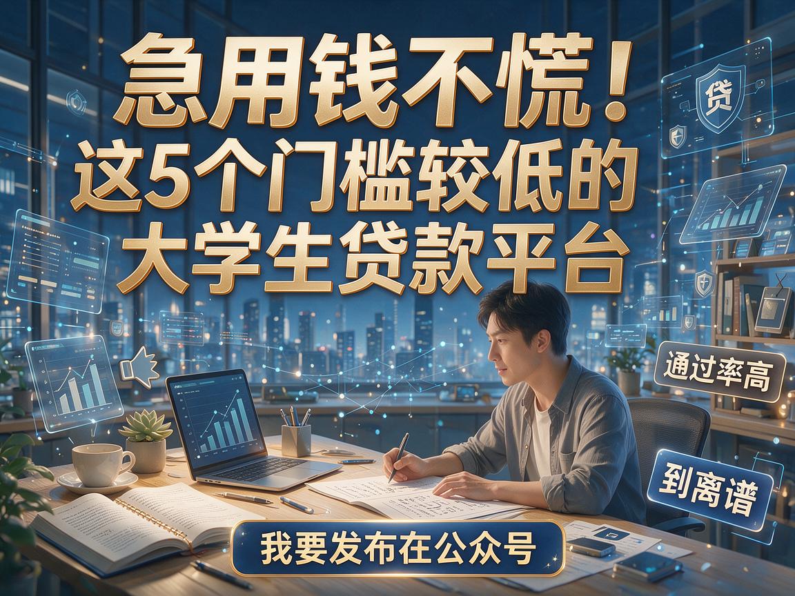 急用钱不慌！这5个门槛较低的大学生贷款平台，通过率高到离谱