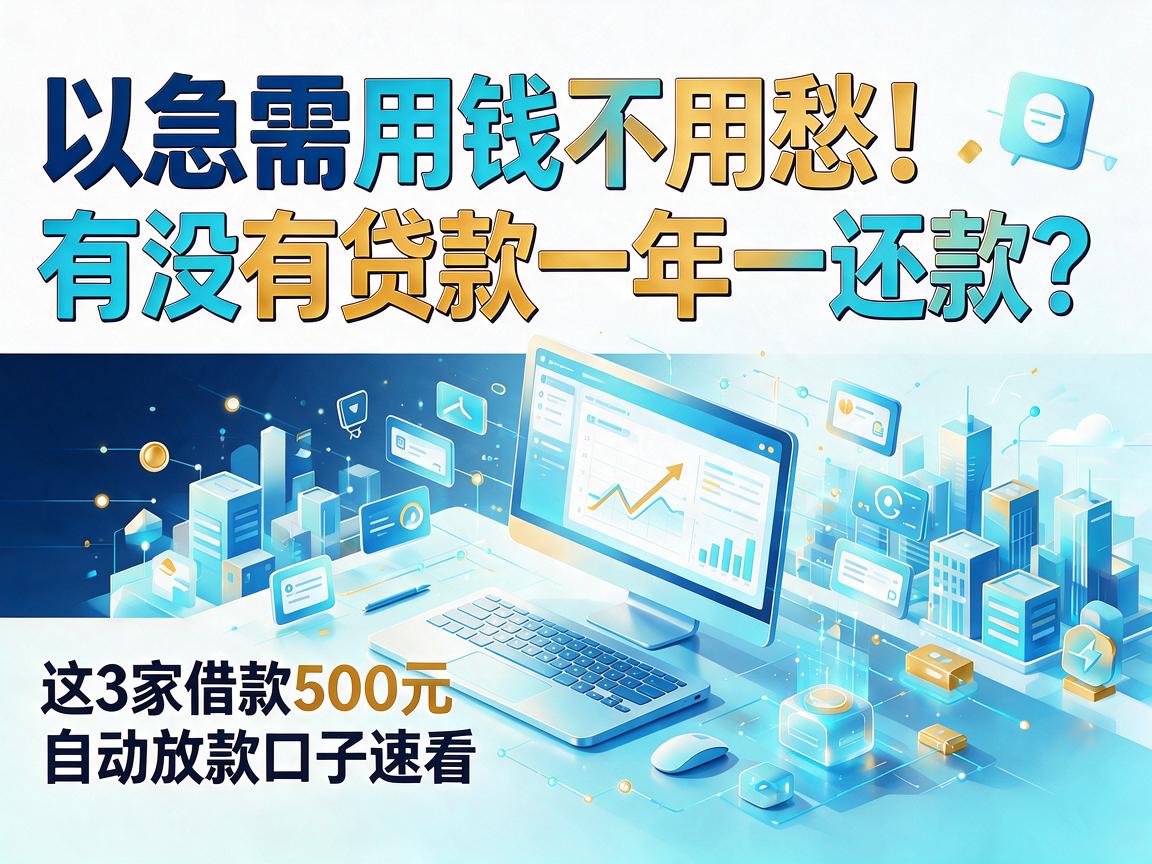 急需用钱不用愁！有没有贷款一年一还款？这3家借款500元自动放款口子速看