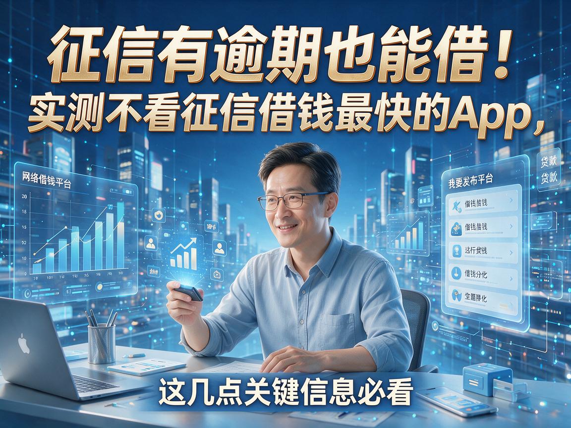 征信有逾期也能借!实测不看征信借钱最快的App,这几点关键信息必看