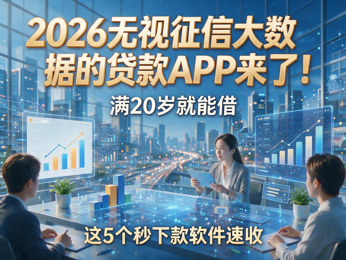 2026无视征信大数据的贷款APP来了！满20岁就能借，这5个秒下款软件速收