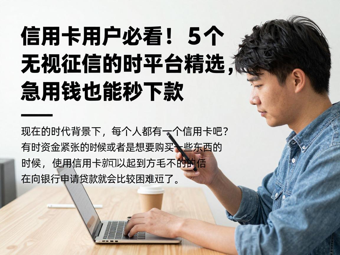信用卡用户必看！5个无视征信的临时借款平台精选，急用钱也能秒下款