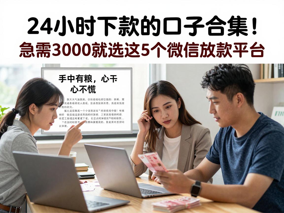 24小时下款的口子合集！急需3000就选这5个微信放款平台