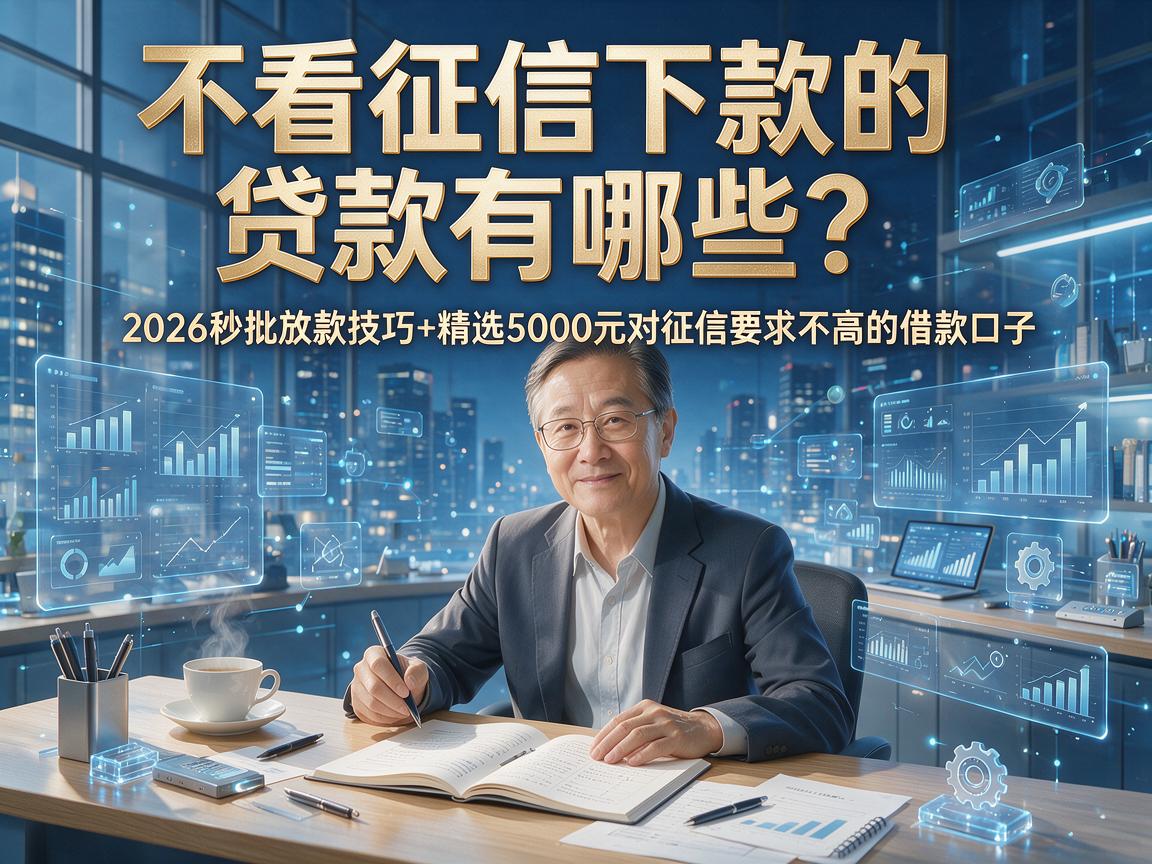不看征信下款的贷款有哪些？2026秒批放款技巧+精选5000元对征信要求不高的借款口子