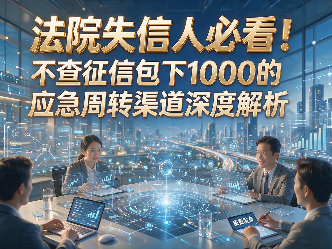 法院失信人必看！不查征信包下1000的应急周转渠道深度解析