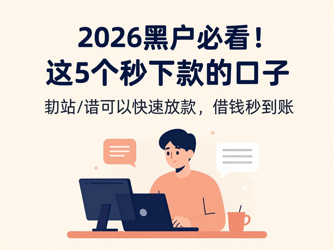 2026黑户必看!这5个秒下款的口子,借钱秒到账!