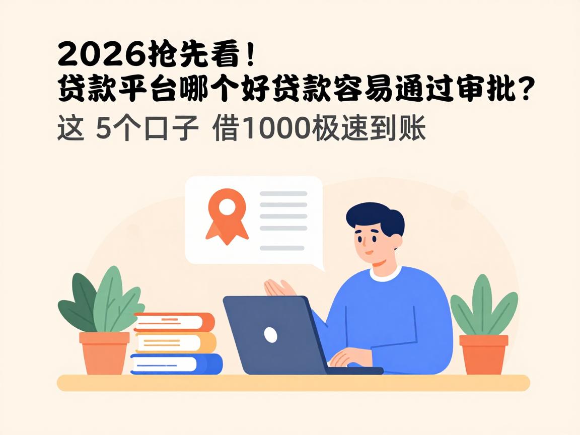 2026抢先看！贷款平台哪个好贷款容易通过审批？这5个口子借1000极速到账