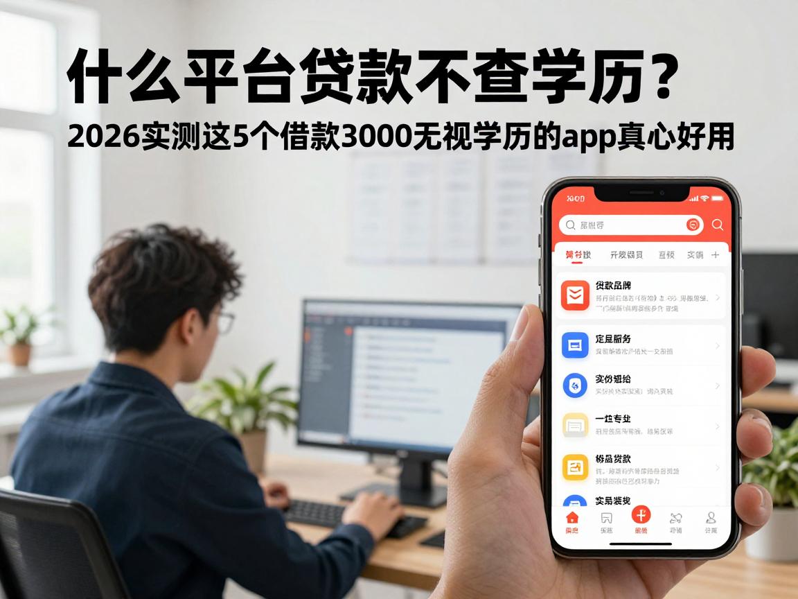 什么平台贷款不查学历?2026实测这5个借款3000无视学历的app真心好用