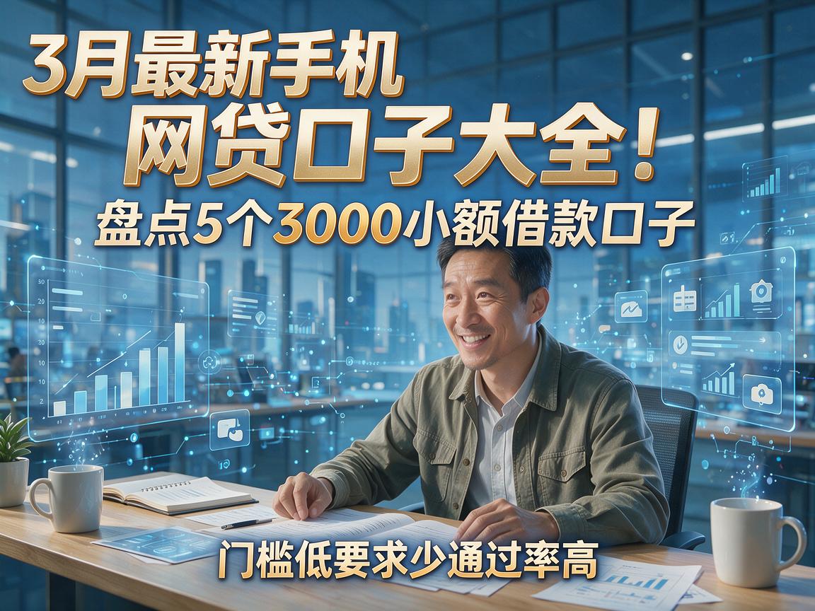 3月最新手机网贷口子大全!盘点5个3000小额借款口子,门槛低要求少通过率高